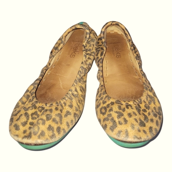Tieks By Gavrieli Women's Leather Stylish Comfy Leopard  Slip On Ballet Flats 8 - Picture 1 of 12